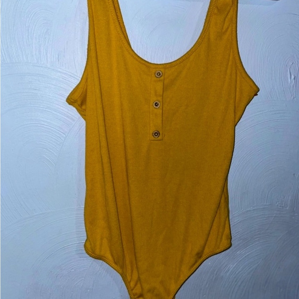Mikey & Joey Yellow Sleeveless Bodysuit NWOT
